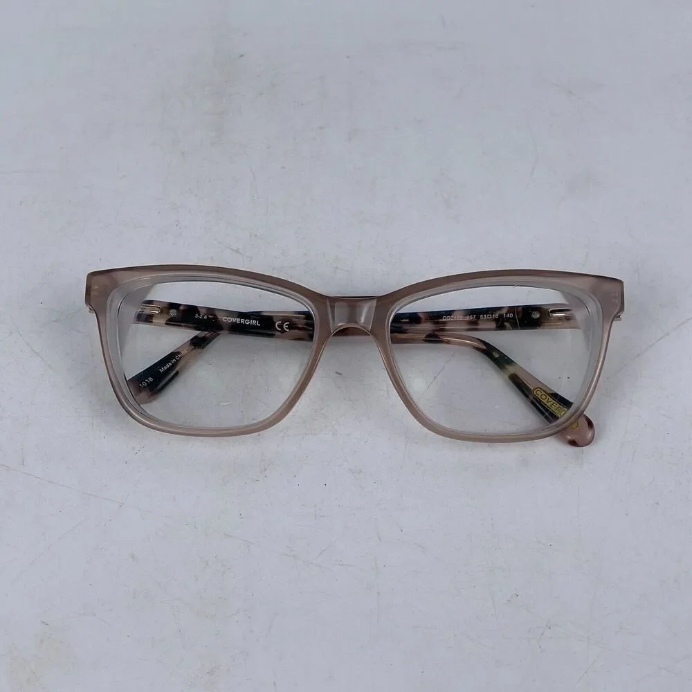 COVERGIRL CG 0482 Eyeglasses Frame Womens Brown Tie Dye‎ Cat Eye 53-16-140